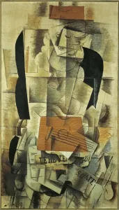 Bildende Kunst Drucke: Frankreich, Paris, Frau mit der Gitarre