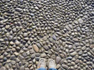 Cobblestone Streets UK Drucke: Cobblestones in Radcliffe Square