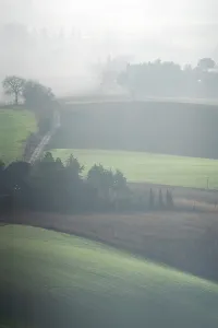 Drucke von Ländliche Gegend, Nebel, Macerata, Marken, Italien, Europa Macerata Drucke: Countryside