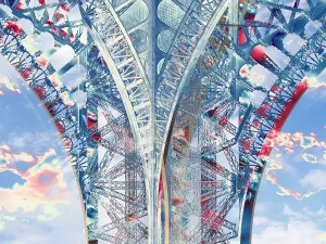 Die Eiffelturm, abstrakte Visualisierung