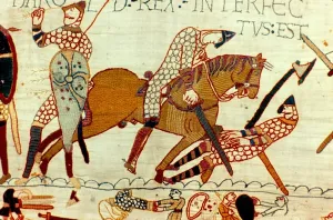 Schlacht Von Hastings Drucke: Tapestrie von Bayeux, 1067: Schlacht bei Hastings am 14