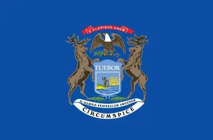 Flag der Bundesstaat Michigan