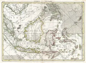 1787 Karte von der Ostindien-Inseln, insbesondere Java und Sumatra