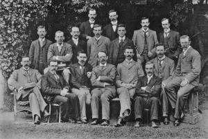 Physiker Drucke: JJ (Joseph John) Thomson (1856-1940), britischer Kernphysiker, entdeckte den Elektron
