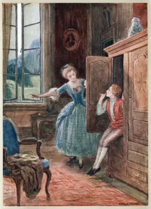 Szene aus der Oper von Mozart Die Hochzeit des Figaros, komische Oper