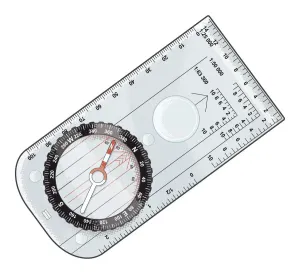 Studio Shot Of A Compass Drucke: Digital illustration of basic orienteering compass with rotating dial