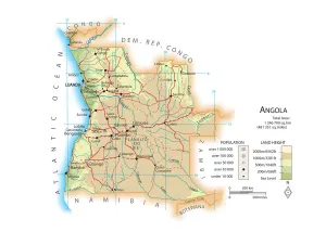 Karte von Angola