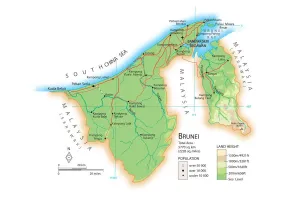Karte Drucke: Karte von Brunei