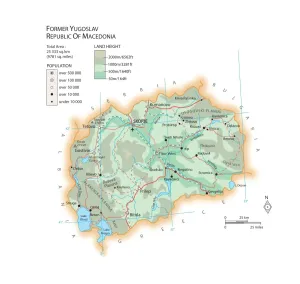 Colourful Map Illustrations Drucke: Map of Macedonia