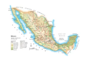Karte Mexikos