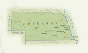 Drucke von Karte von Nebraska, Näherung Nebraska Drucke: Karte von Nebraska, Näherung