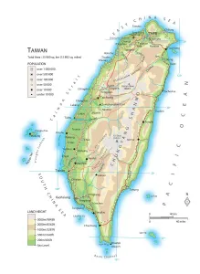 Abbildung Drucke: Karte Taiwans