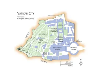Drucke von Karte des Vatikanischen Staates Vatikanstadt Drucke: Karte des Vatikanischen Staates