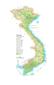 Karte von Vietnam