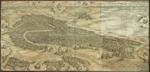 Karte von Venedig im Jahr 1500 von Jacopo de Barbari