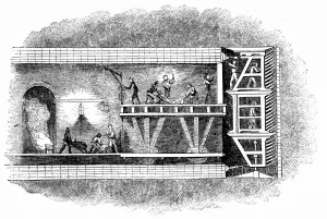 Thames Tunnel Construction Drucke: Section of Thames Tunnel (1825-1843)