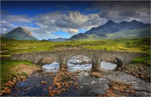 Isle Of Skye Drucke: Der historische Brücke in Slgachan, Insel von Skye, Äußere Hebriden, Schottland