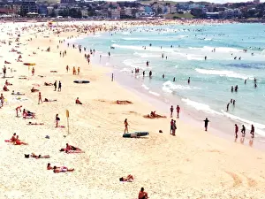 Colorful Australian Landscapes Drucke: Off to the Beach