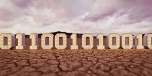 Arid Desert Landscape Photography Drucke: absence, arid climate, binary, binary code, cloud, color image, computing, copy space