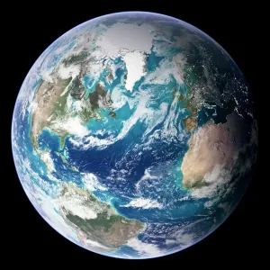 Atlantischer Ozean Kreis Wolke Farbabbild Kompositbild Erde Halbkugel