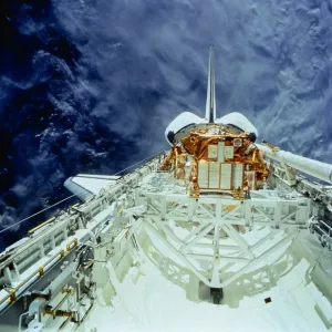 Australian Space Photography Drucke: Space Shuttle with Hatch Open