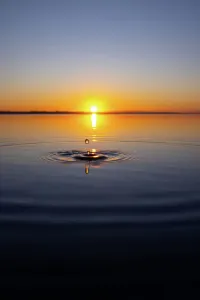 Calm Water Scenes Drucke: Sunset Splash