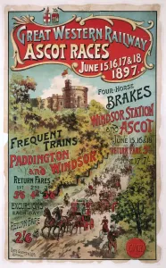 Rennen von Ascot, Poster der Great Western Railway aus dem Jahr 1897