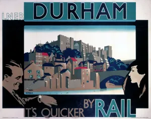 British Railway History Drucke: Durham, LNER poster, 1935