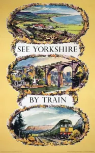 British Railways Poster Drucke: See Yorkshire by Train, BR poster, 1963