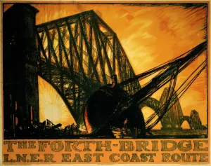 Forth-Brücke Drucke: Der Firthbrücke, LNER Plakat, 1923-1947