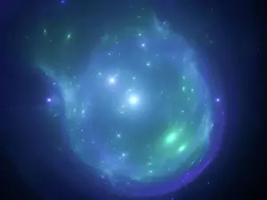 Abstract Digital Art Drucke: Abstract Digital Cloudscape - aurora borealis
