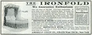Vintage Advertising Drucke: Ad For Ironfold Beds