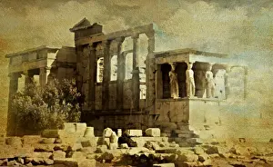 Drucke von Dies ist ein malerisches Fotografieren der Parthenon in Athen Griechenland Antike Griechische Architektur Drucke: Alter Griechenland
