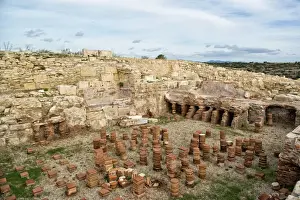 UNESCO World Heritage Site Cyprus Drucke: Ancient underfloor heating