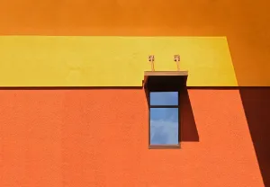 Commercial Building Photography Drucke: Shadowed Window