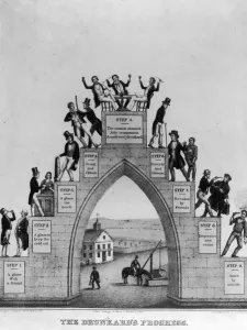 Temperance Movement Drucke: The Drunkards Progress