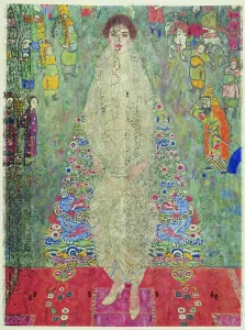Drucke von ÖSTERREICH - JANUAR 01: Portrait der Baronin Elisabeth Bachofen-Echt. D188. 180 : 128 cm. Öl auf Leinwand von Gustav Klimt. 1914 Gustav Klimt Drucke: Portrait der Baronin Elisabeth Bachofen-Echt.