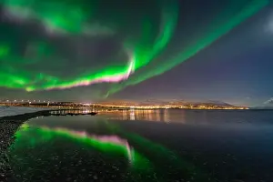Aurora Borealis In Norway Drucke: Aurora in Tromso