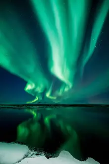 Northern Lights Photography Drucke: Aurora on white