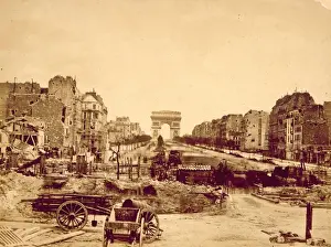 Sepia Toned Images Drucke: Barricade In Paris