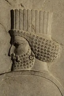 Persepolis Bas Relief Drucke: Bas-relief of a Persian guard