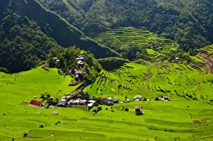 Drucke von Dieses ist das 2.000-jährige Reisfelder-Relief von Batad im Banaue, Ifugao, Philippinen Philippinen Erbe Stätten Drucke: Batoader Teichfelder (Höhenansicht)