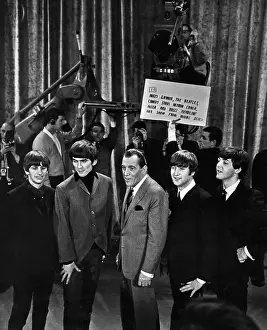 John Lennon George Harrison Paul McCartney Ringo Starr Drucke: Beatles On The Ed Sullivan Show