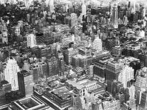 NYC Urban Landscape Photography Drucke: Aerial View of Manhattan