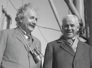 Albert Einstein und Robert Millikan
