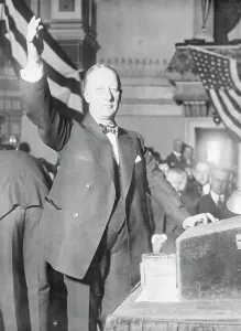 Political Leaders Drucke: Alfred E. Smith Gesturing