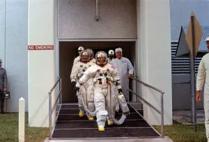 NASA Space Mission Drucke: Astronauts Heading For the Launch Complex