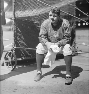 Babe Ruth Pause am Trainingstag