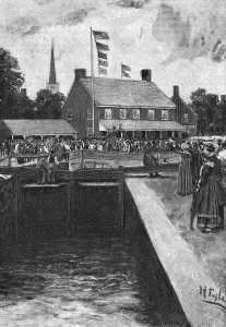 Civil Engineering History Drucke: Celebratory Opening of Erie Canal