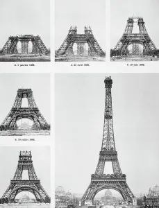 Eiffel Tower Construction Drucke: Construction of Eiffel Tower